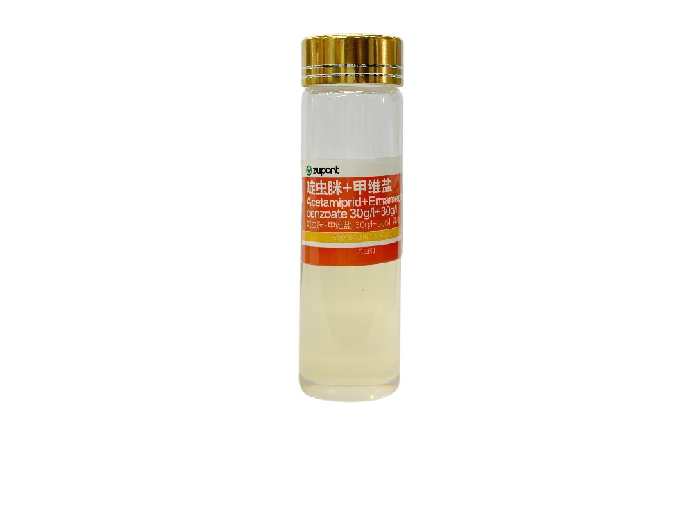 Acetamiprid+Emamectin benzoate	30g/L+30g/L EC,64g/L+48g/L EC